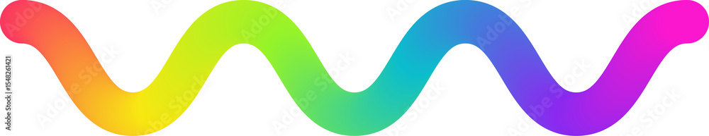 Poster color gradient line. abstract wavy spiral shape. rainbow ribbon design. organic curved element. flui