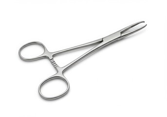 Obraz premium Surgical hemostat forceps medical instrument isolated on white background