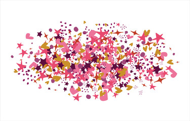 confetti, hearts, stars for promotions and events . party, diary, decorate, event. Vector illustration.