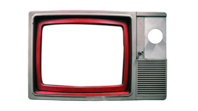 old tv set isolated