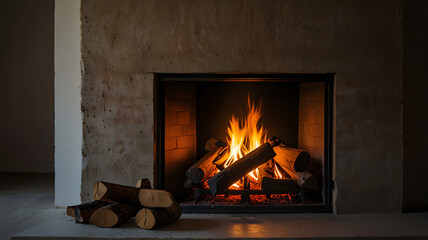 living room with fireplace