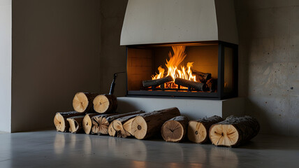living room with fireplace