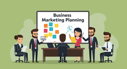 Strategic Business Marketing Planning Team Collaboration and Strategy Session