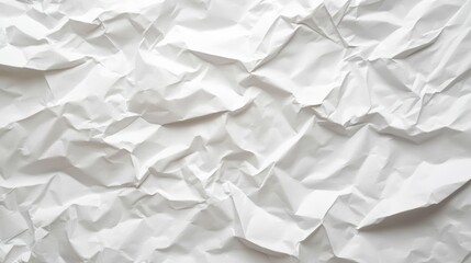 Obraz premium Crumpled white paper texture background
