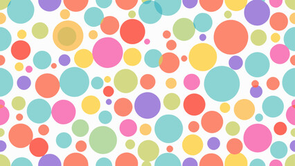 Colorful polka dot background white background Vector	