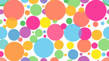 Colorful polka dot background white background Vector	