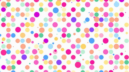 Colorful polka dot background white background Vector	