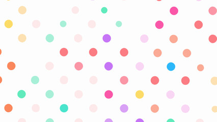 Colorful polka dot background white background Vector	