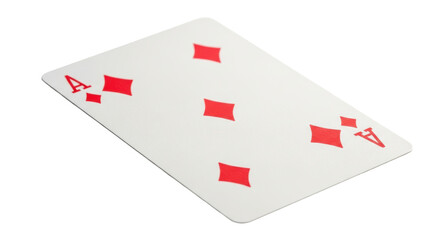 Isolated Ace of Diamonds Playing Card