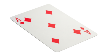 Isolated Ace of Diamonds Playing Card