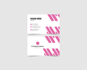 Modern Pink Stripe Minimalist Business Card Design Template for Elegant Corporate Identity and Professional Branding