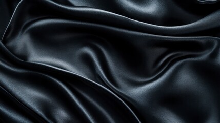 Fototapeta premium Dark fabric drapes, luxurious folds, studio shot. Potential use product display