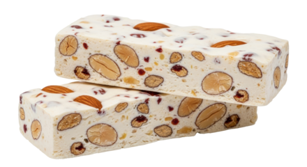 Isolated Nougat Candy Bars