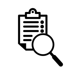 Search for document icon vector. Search illustration sign collection. Document symbol or web icons.