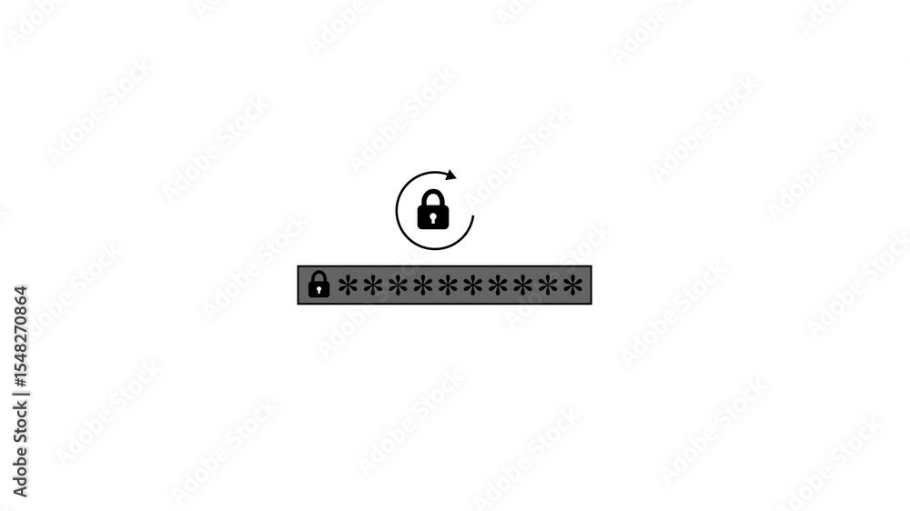 Poster modern cybersecurity concept, businessman entering password on smartphone, emphasizing encrypted dat