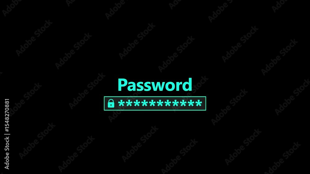 Poster password cyber security identity theft and cloud network system application information privacy inte