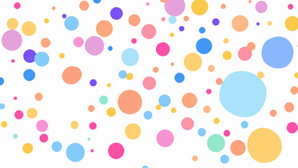 Colorful polka dot background white background Vector	