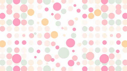 colorful polka dot background white background Vector