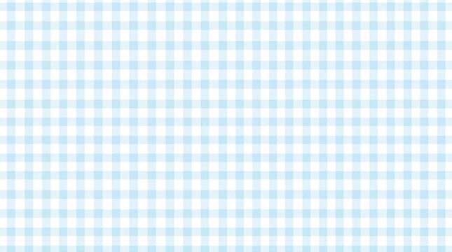 Fototapeta Light blue gingham tablecloth seamless pattern background