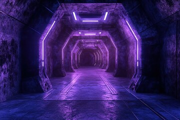 Tunnel Concrete Grunge Floor Room Hall Studio Stage Empty Space Background