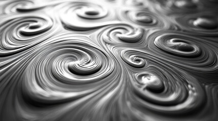 Swirling, fluid patterns.