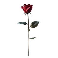 Fototapeta premium A single red rose stands tall amidst a vibrant glitch art background a symbol of resilience and beauty