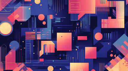 These types of backgrounds often use elements that represent technology, like circuit board patterns, digital grids, or abstract shapes that evoke a sense of modernity and innovation. 
