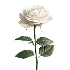 Naklejka premium Elegant White Rose in Abstract Setting Pure Beauty and Graceful Bloom,