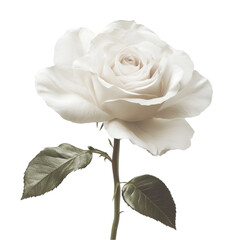 Fototapeta premium Elegant White Rose Striking Visual Art Peaceful Serenity