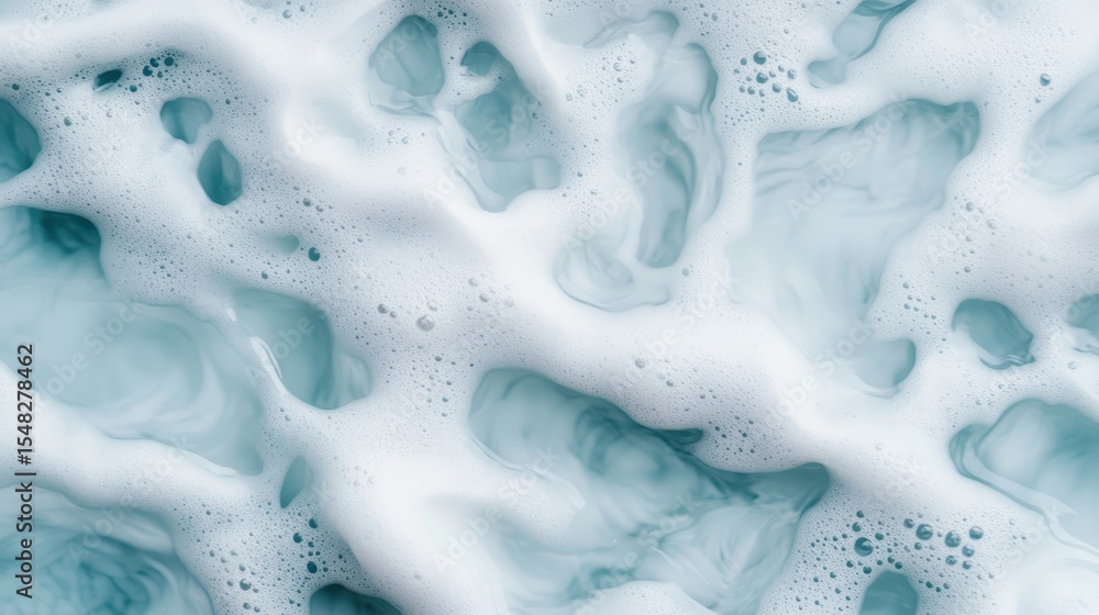 Aufkleber an artistic representation of ocean foam with bubbles creates an abstract visual, evoking feelings o