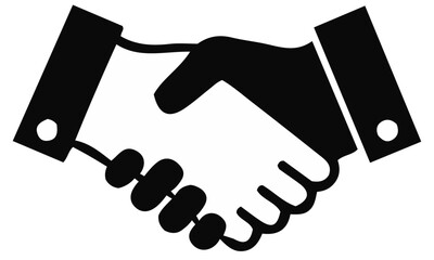 Handshake Agreement Icon, symbolizing agreement, partnership, deal, cooperation, trust, and successful collaboration. Ideal for business, legal, and relationship-oriented themes.