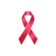 Red Awareness Ribbon Vector Medical Symbol Health Support World AIDS Day