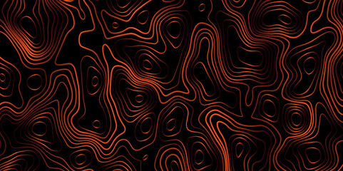 Gradient color topology and topography vector design abstract background contour map texture for print works . black curve line background with wave shape vector illustration.	