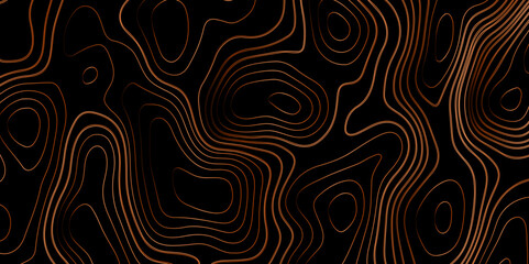 Gradient color topology and topography vector design abstract background contour map texture for print works . black curve line background with wave shape vector illustration.	