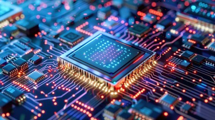 Fototapeta premium High tech processor chip