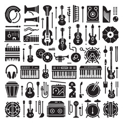 Music Instruments & Audio Icons Pack