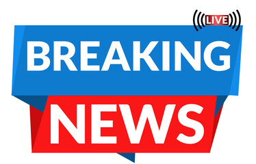 Bold Breaking News Banner with Red Alert Strip and Flashing Effect for TV and Social Media

