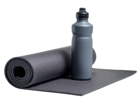 Yoga Mat and Water Bottle Fitness Essentials for a Healthy Lifestyle