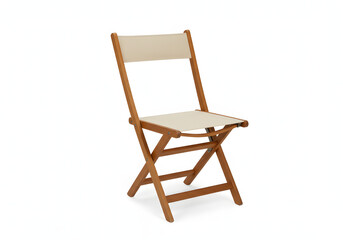 Cozy wooden chair isolated on white background