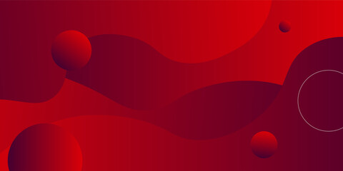 Abstract red background. Fluid shapes composition. Vector illustration