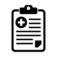 Medical health report record file vector icon design