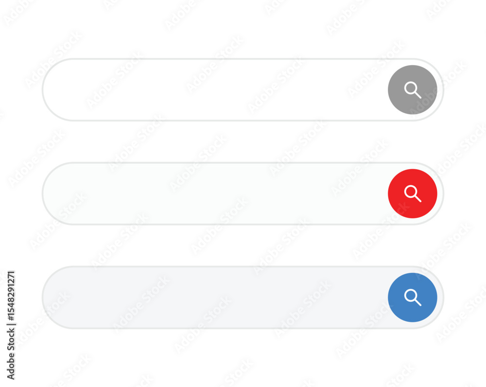 Poster search bar user interface icon set. search address form