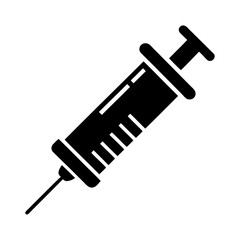Injection syringe with needle vector design © Vector Riderz
