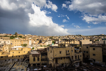Panorama miasta Fez w słoneczny dzień. © arekzet62