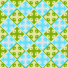 Ornaments on tiles seamless geometric pattern vector illustration 