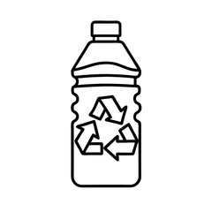 recycle plastic bottle vector icon