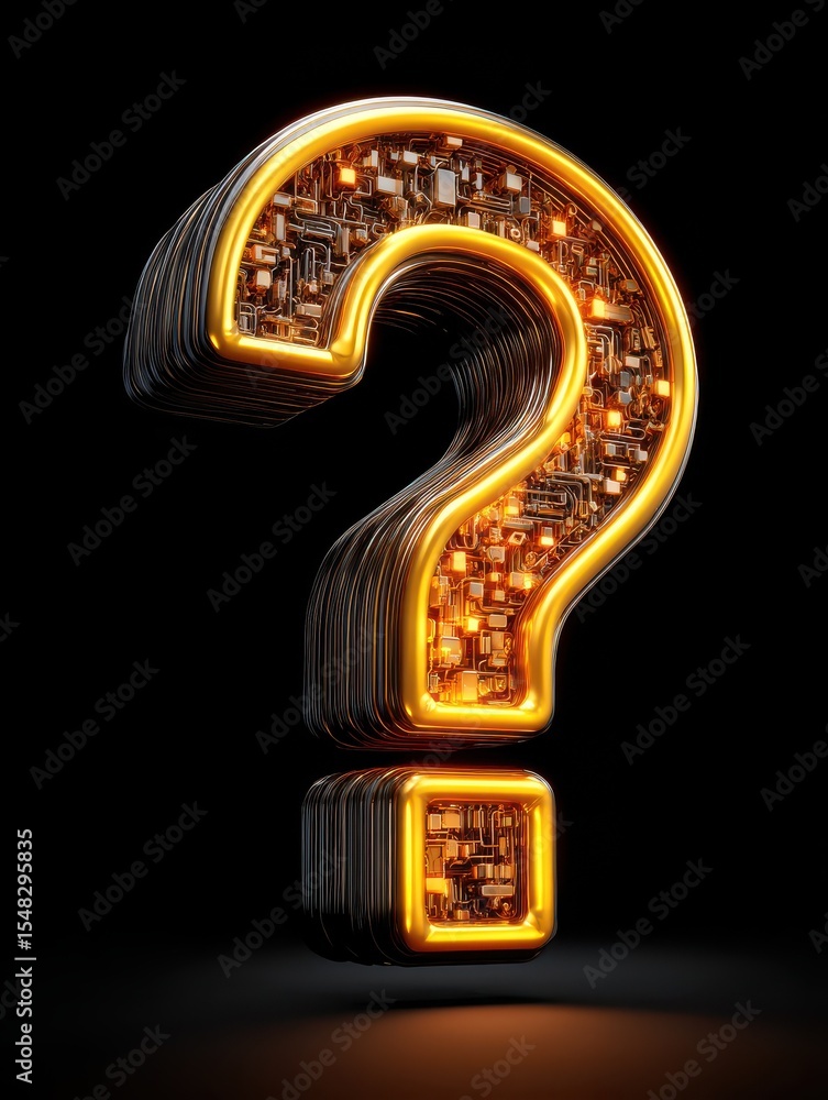 Poster question mark symbol for faq, information, problem, and solution concepts
