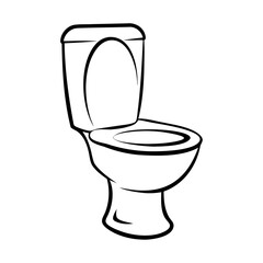 toilet bowl isolated on white