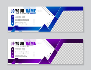 Email signature design or email footer and personal social media cover template Design