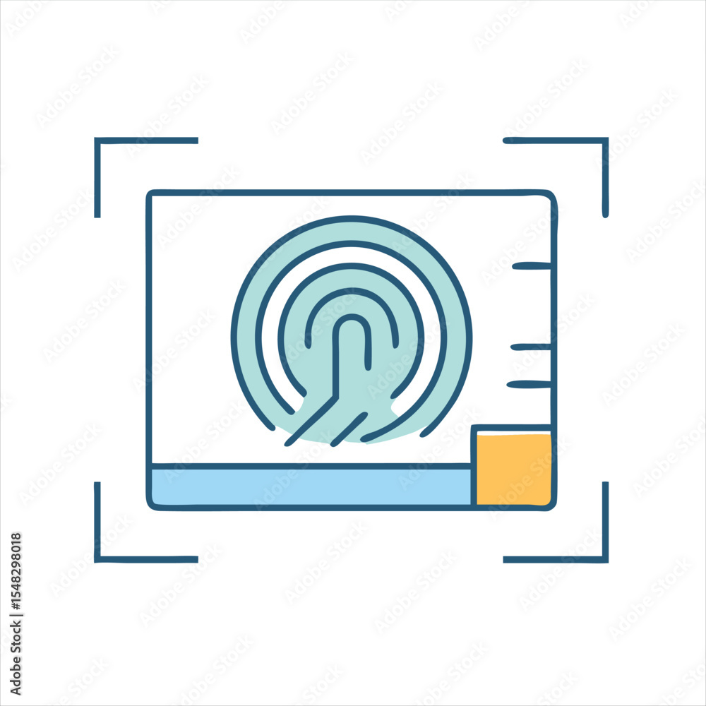 Poster biometric fingerprint scan technology for secure access and identity verification